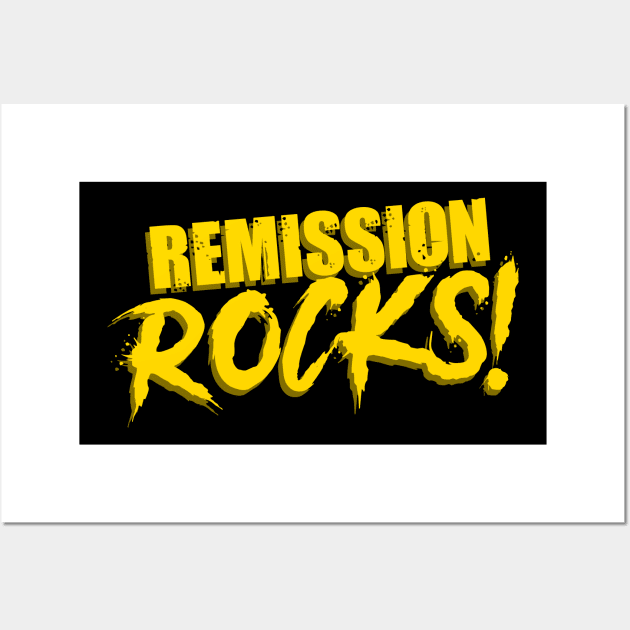 Remission Rocks! Sarcoma or Childhood Cancer Wall Art by jpmariano